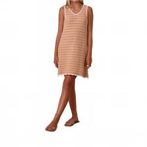 NEW RYLEE + CRU teens crochet tank mini dress in pink